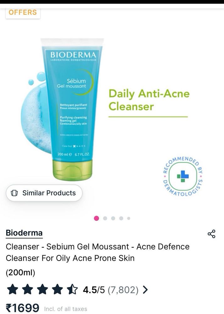 Bioderma Sebium Gel Moussant Cleanser