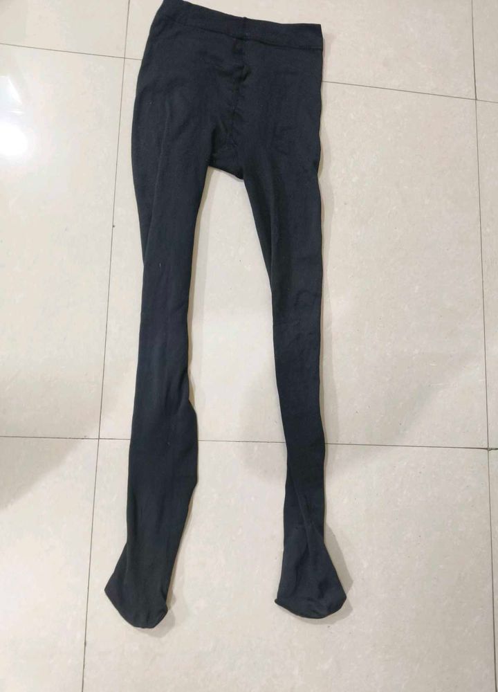 Thermal Black Leggings For Winter