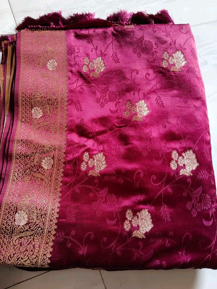 Elegant Maroon Saree