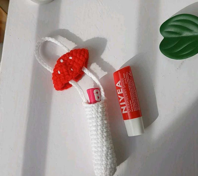 Crochet Lip Balm Holder 🍄