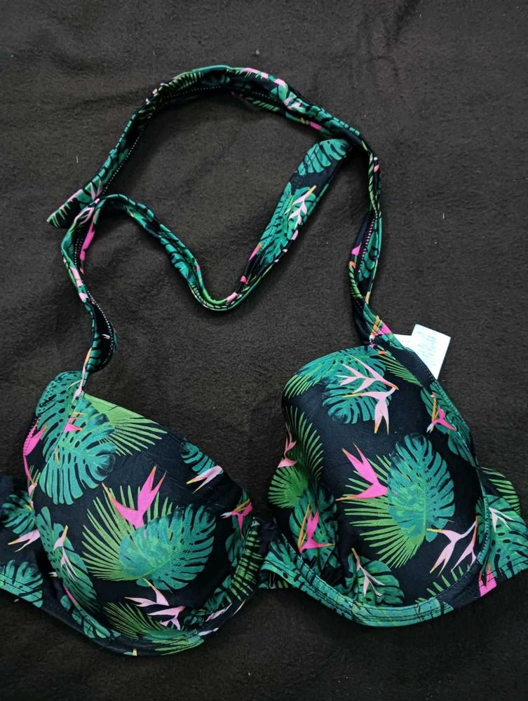 Tropical Print 🖤Bikini Top