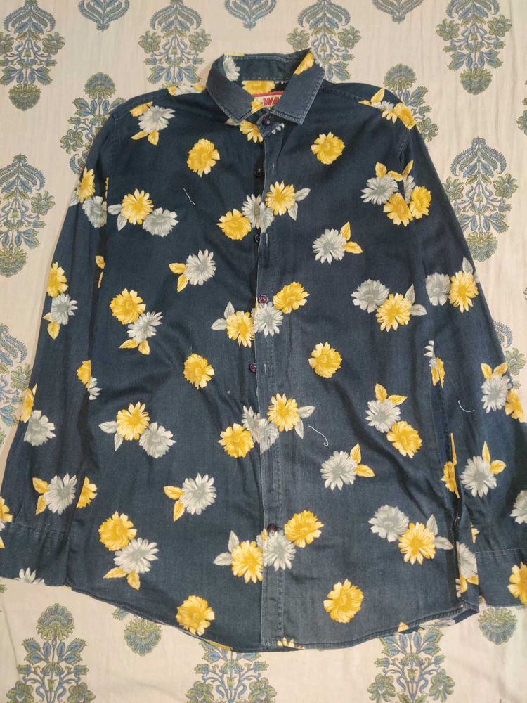 Floral Denim Shirt