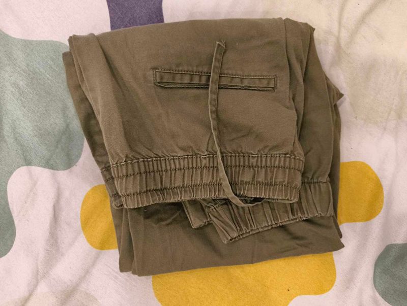 Olive Green Casual Pants