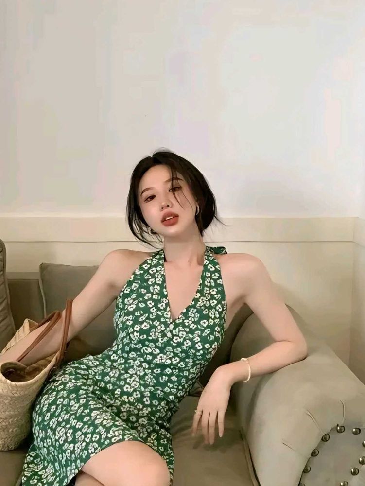 Floral Halter Midi Dress