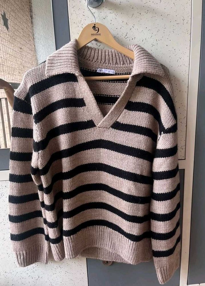 Zara Striped Knit Sweater