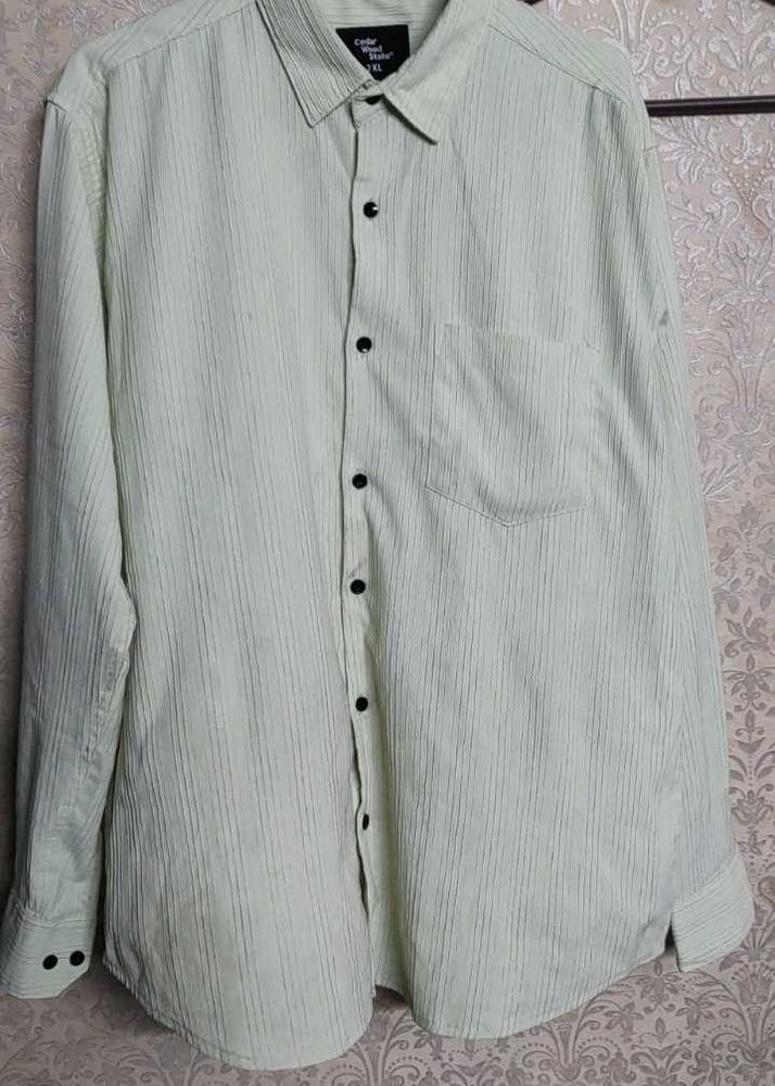 Light Green Striped Shirt