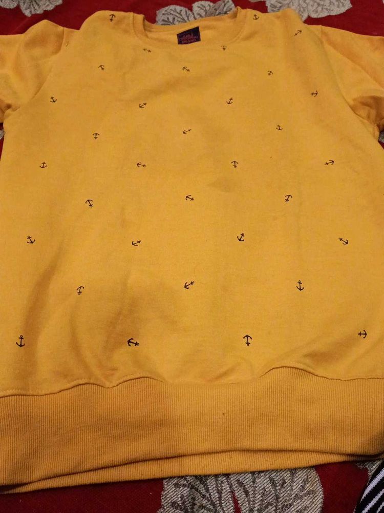 Yellow Anchor Print T-Shirt