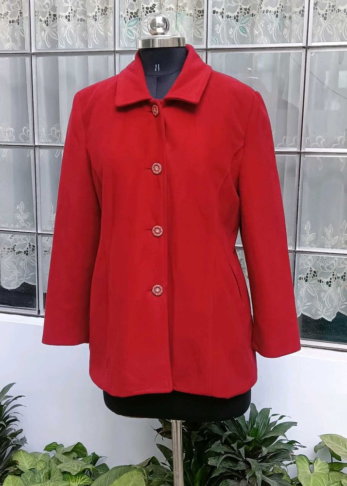 Meroon  Classic Button-Down Coat