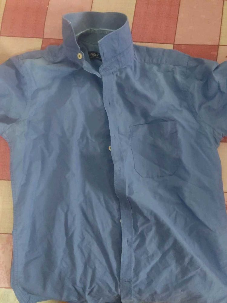 Blue Button-Down Shirt