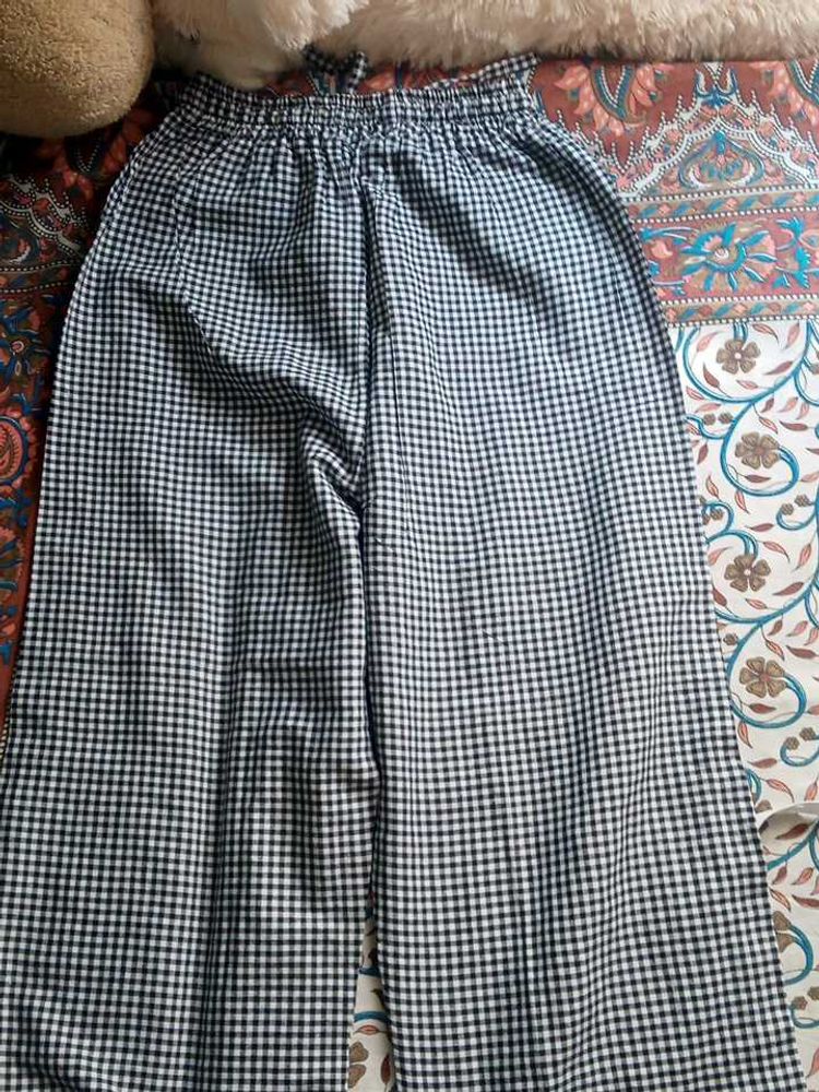 Checkered Wide Leg Pants