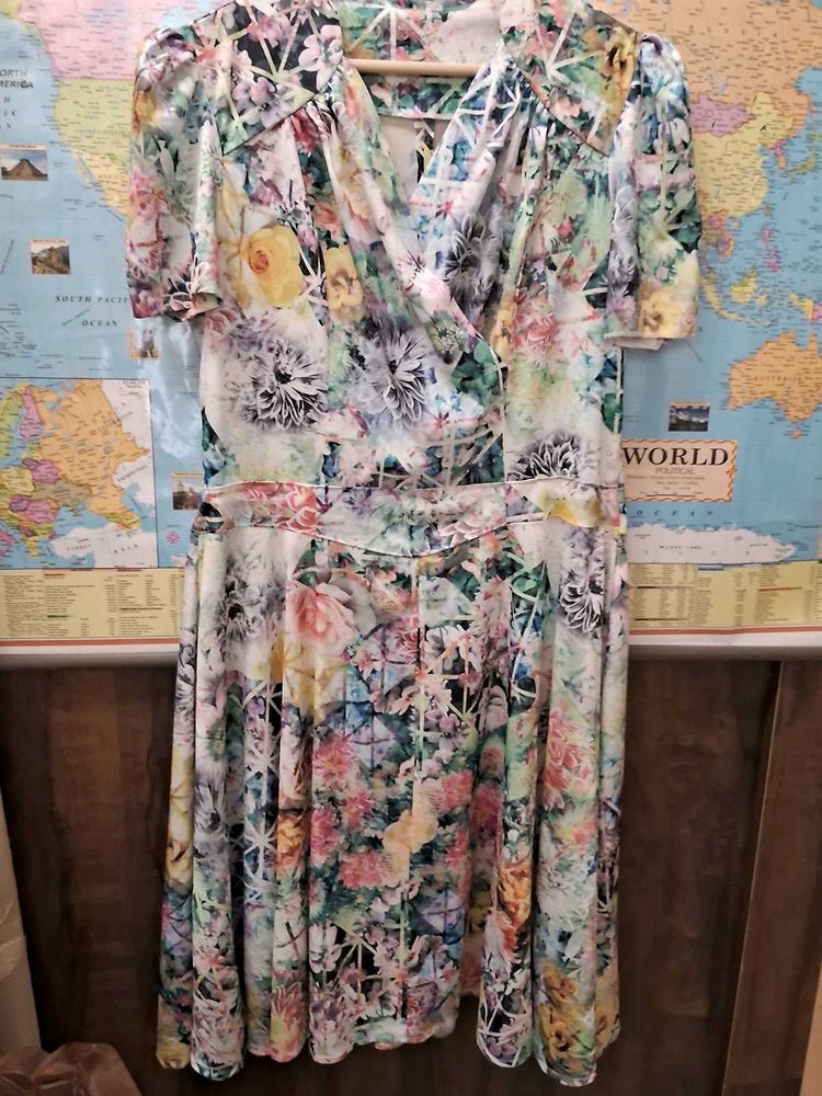 Retro Floral Skater Dress