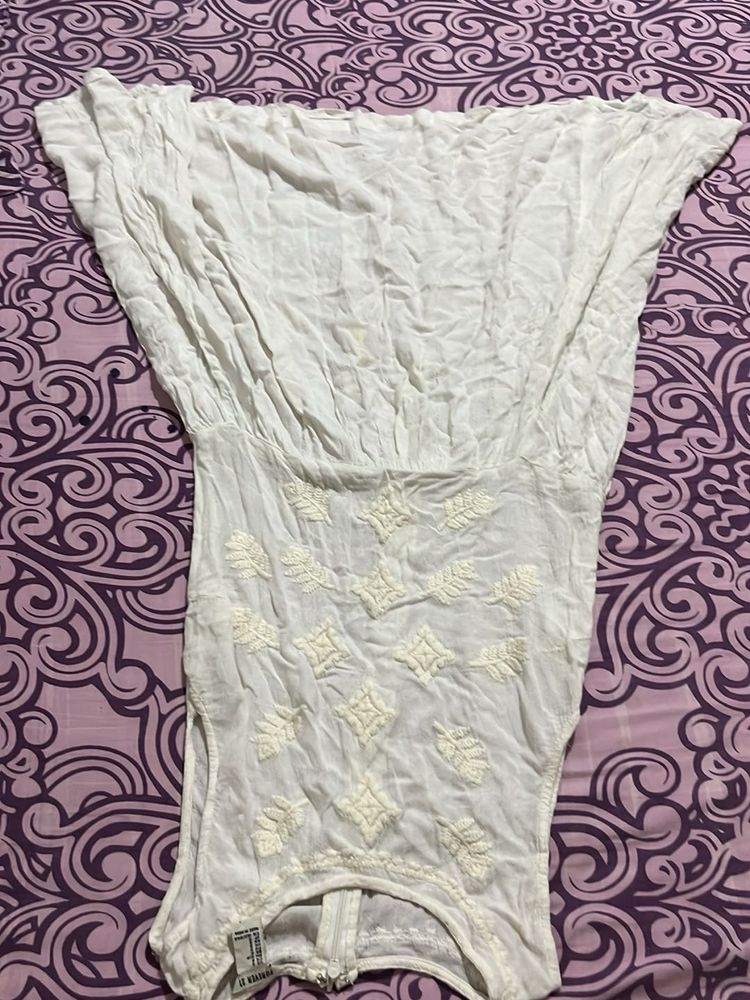 White Embroidered Dress