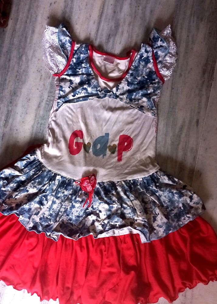 Pure Cotton Mini Frock Type Dress