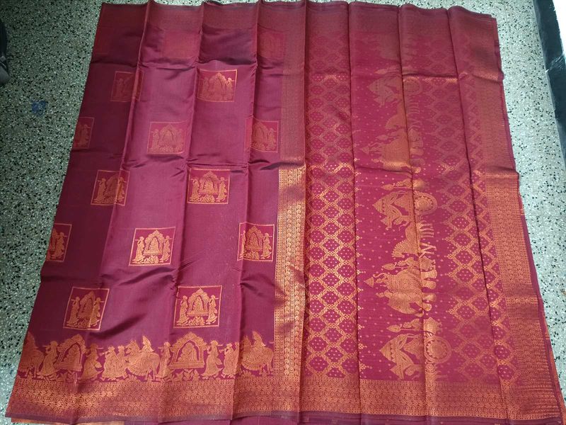 Maroon Artsilk Saree