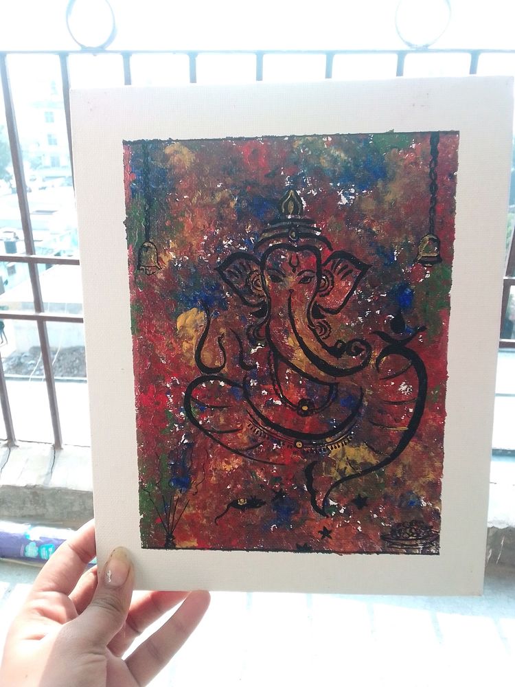 Ganesh Painting on Canvas