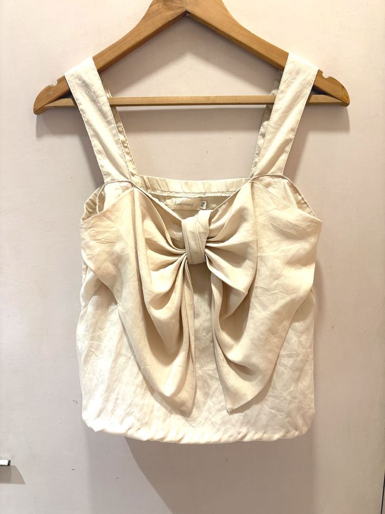 Beautiful Bow Details Imported Top