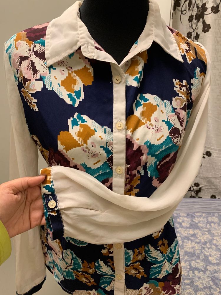 Y2k Floral Print Shirt