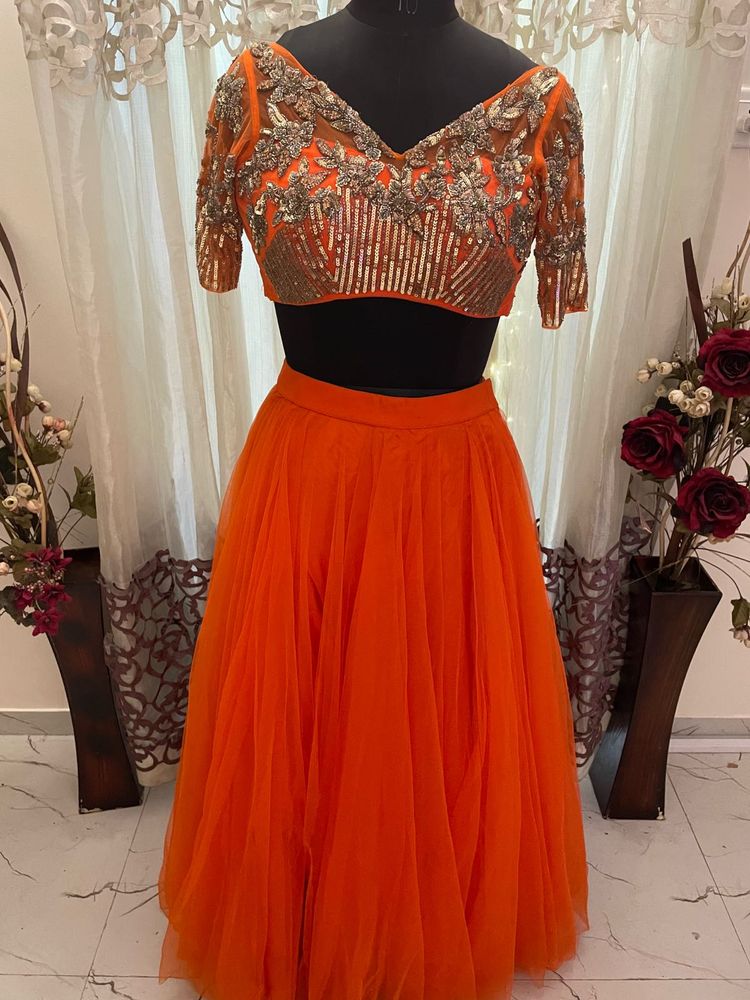 Orange Lehenga Choli