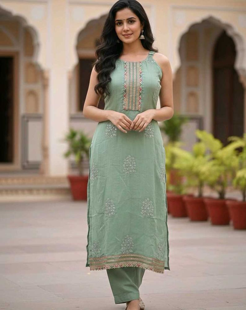 Elegant Mint Green Kurta Set