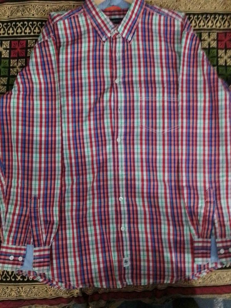 checkes print man premium Shirt