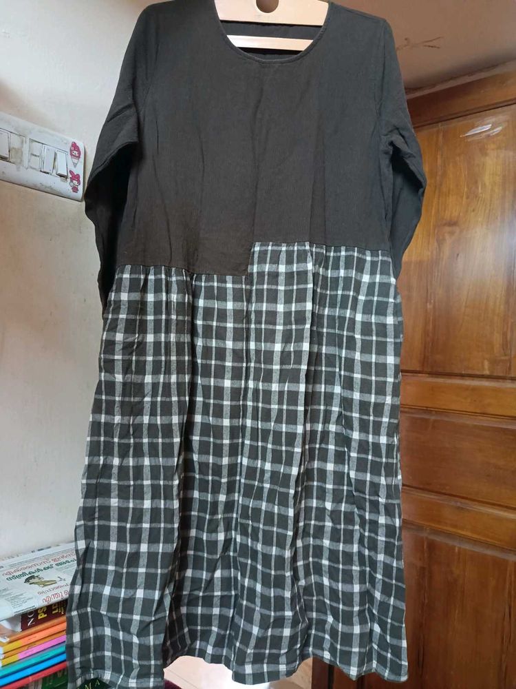 CHECKERED THICK DRESS