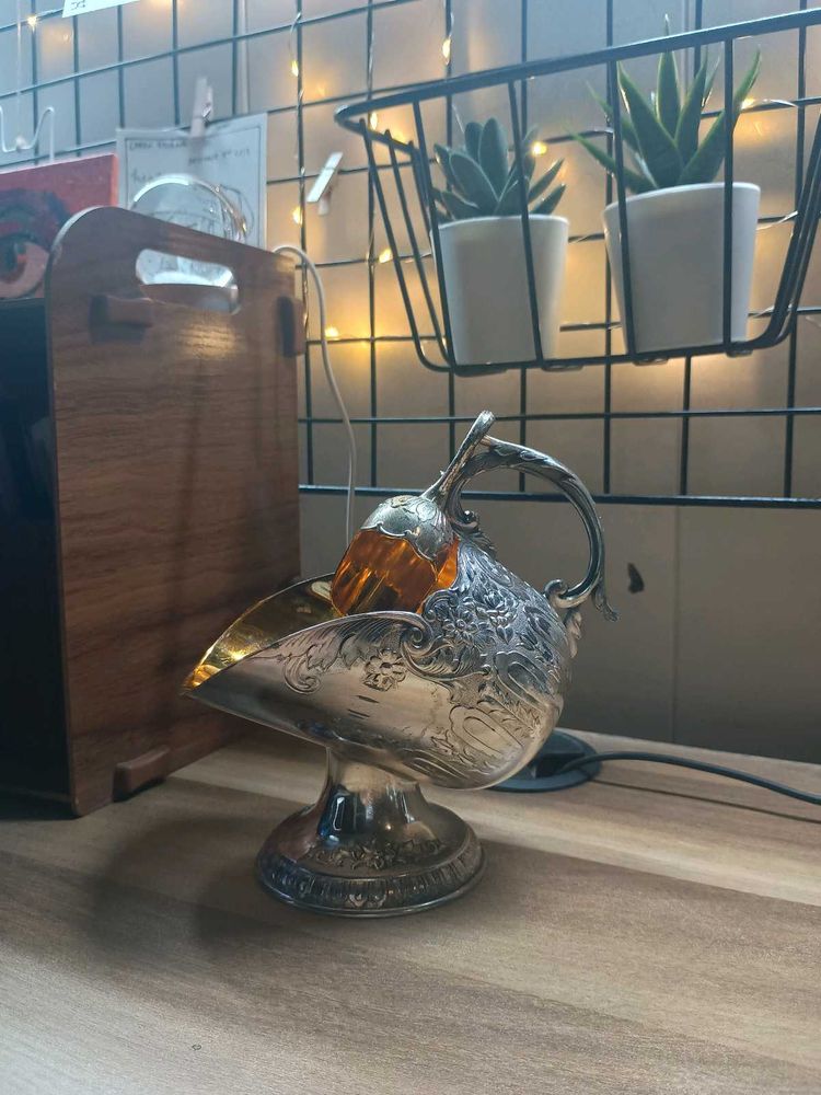 Vintage Silver Sugar Scuttle