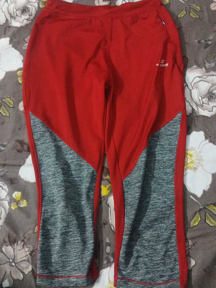 Stylish Red &amp; Grey Track Pants