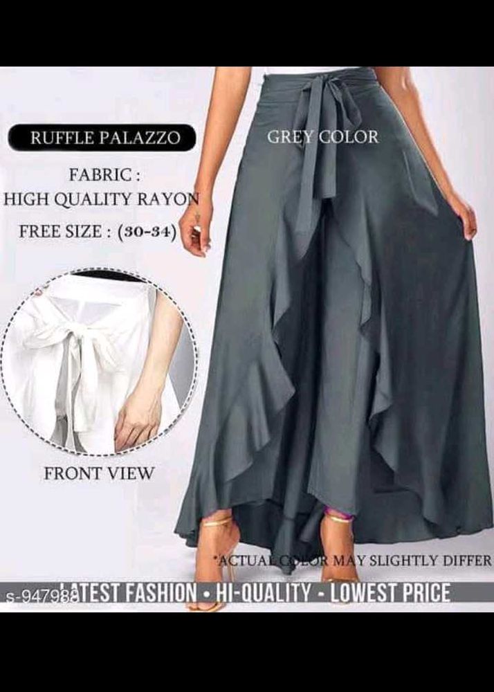 Ruffle Palazzo Pants