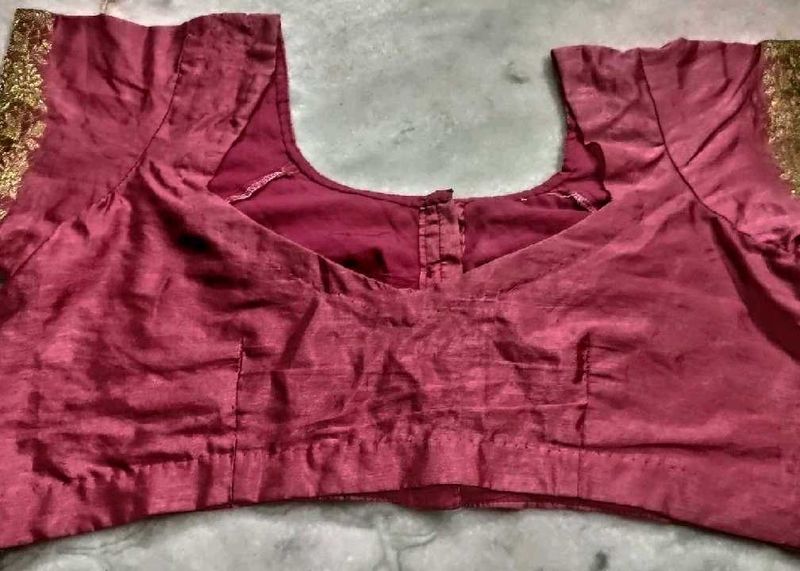 pink colour pure silk Blouse