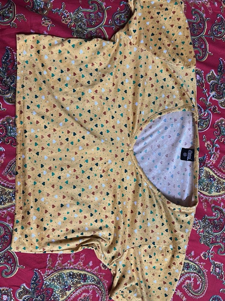 Cute Heart Print Top