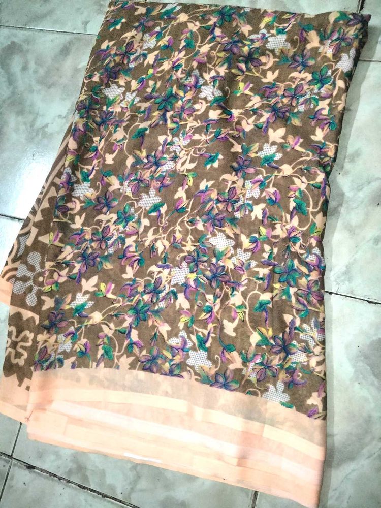 Floral Print Saree