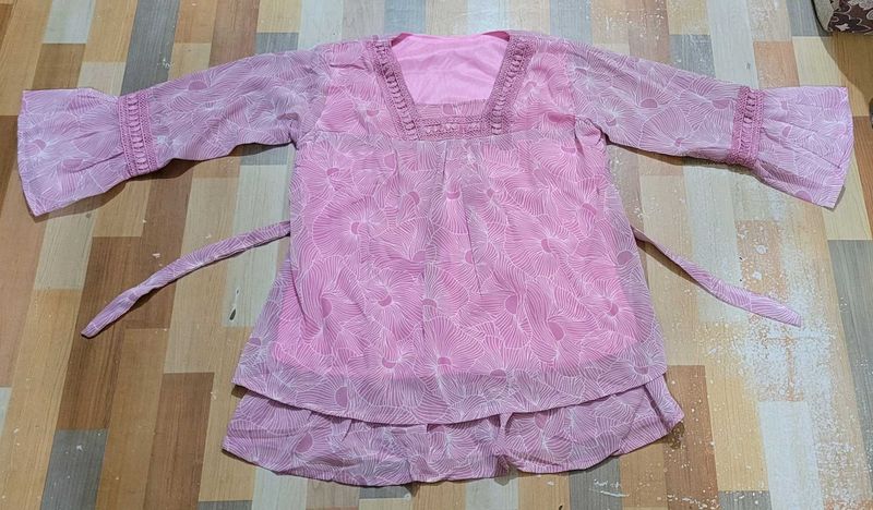 Pink Colour Cute Top