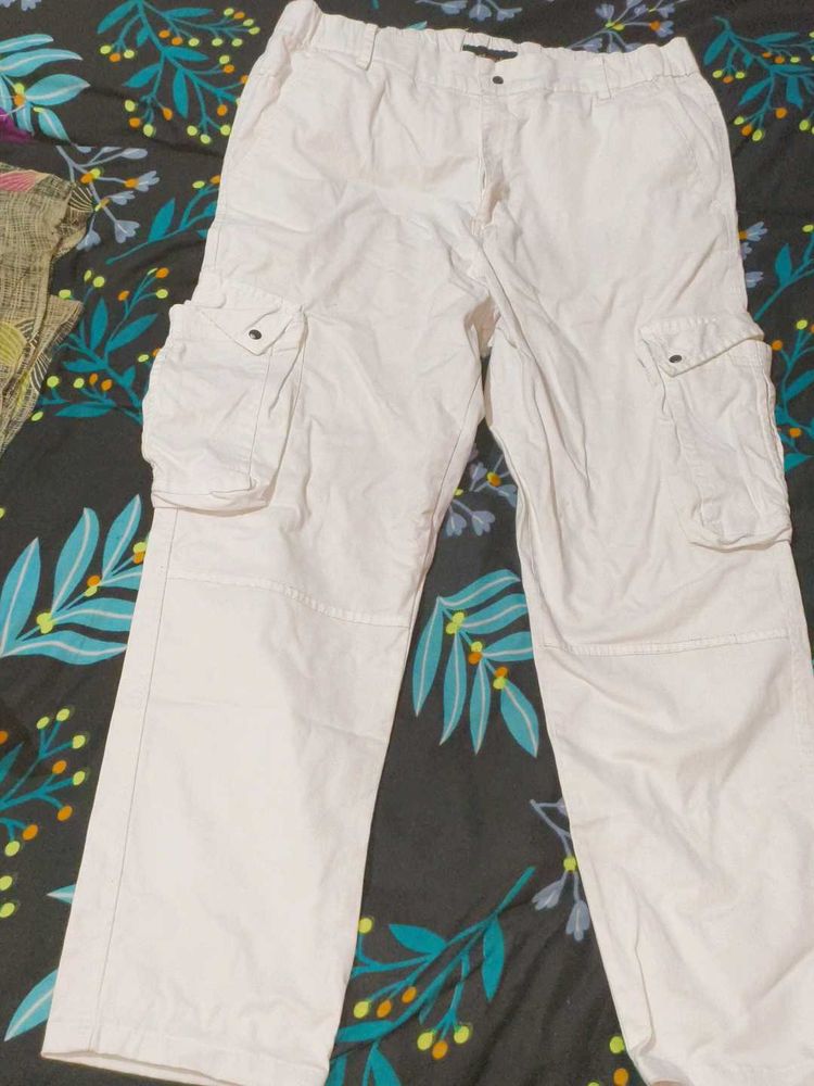 White Cargo Pants