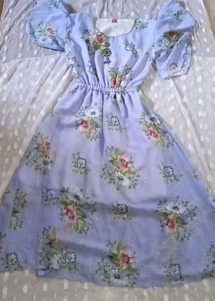 Pretty Lavender Colour Dress