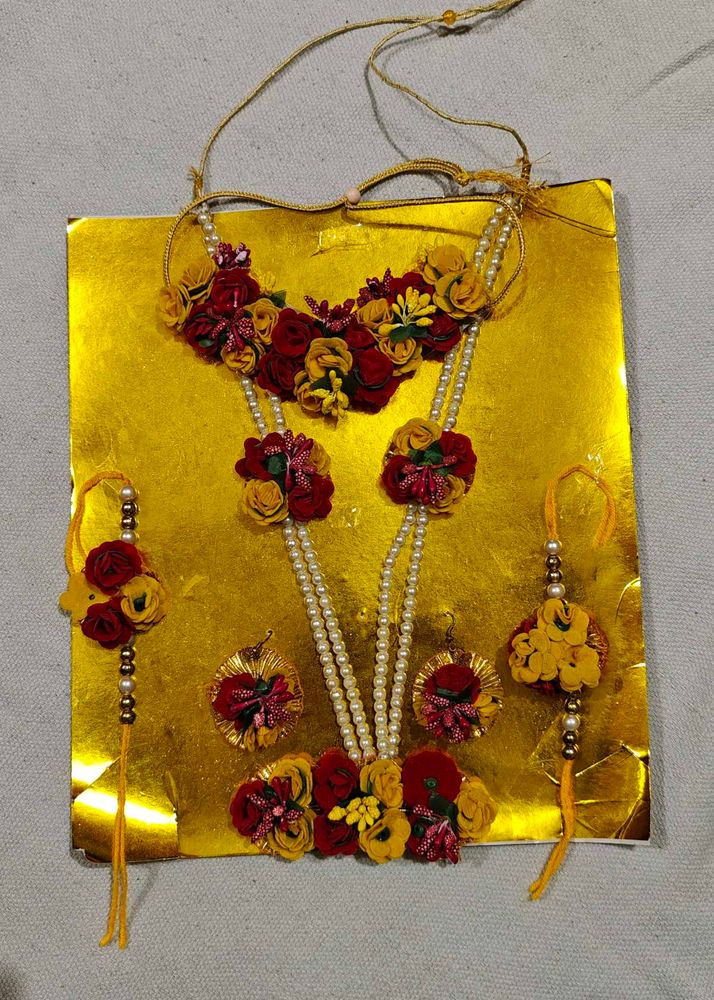 Floral Jewelry Set For Haldi