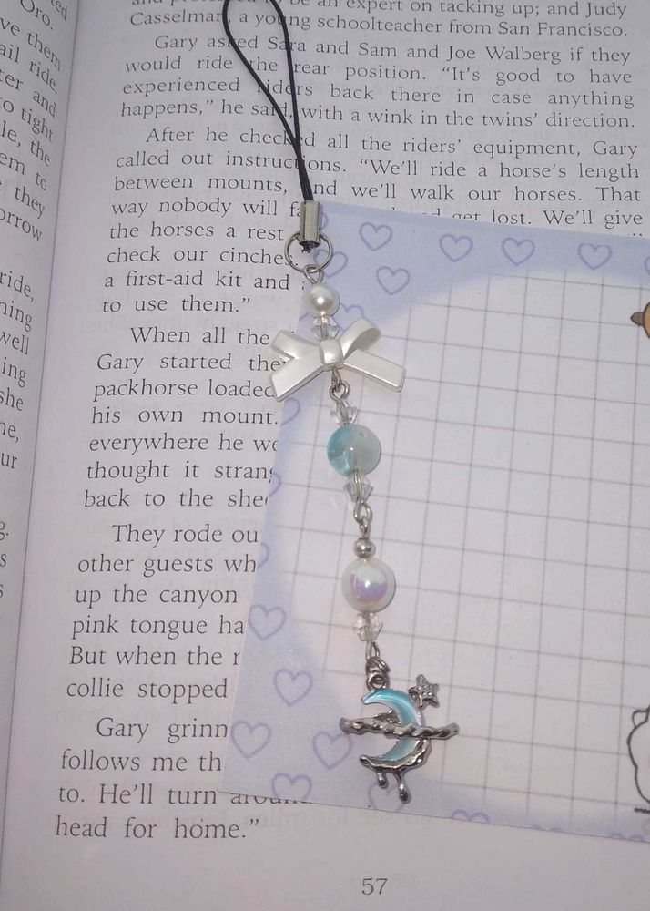 Celestial Moon &amp; Star Phone Charm