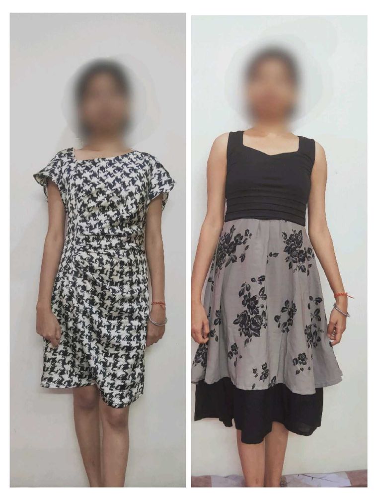 Combo Bodycon And Flared Western Wear