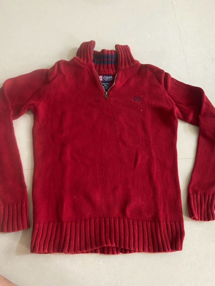 CHAPS Red Knit Sweater