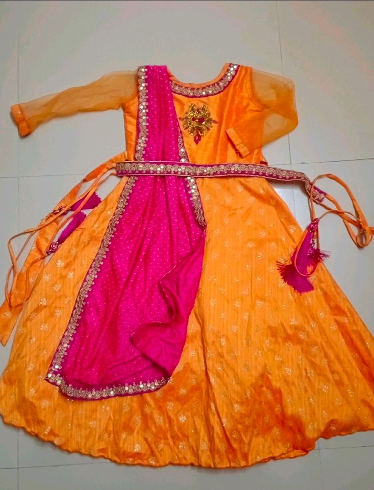 Ethnic Frock In Lehenga Model