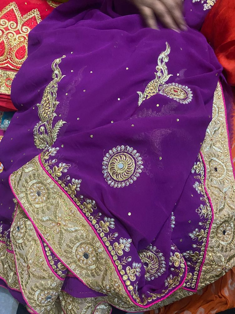 Elegant Purple Saree