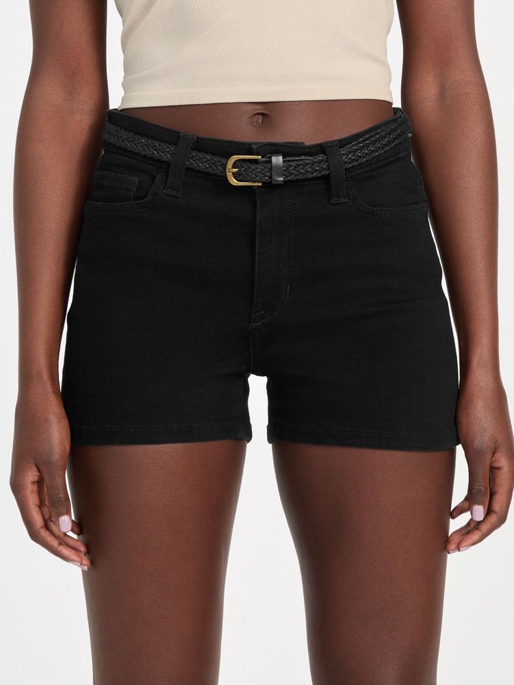 High Waisted Denim Micro Shorts