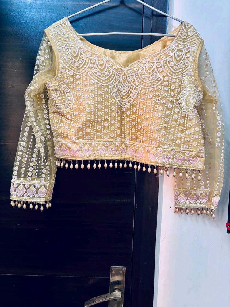 Vert Beautiful Light Mustard Colour Lehnga