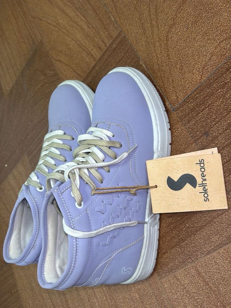 Solethreads Lavender High Top Sneakers