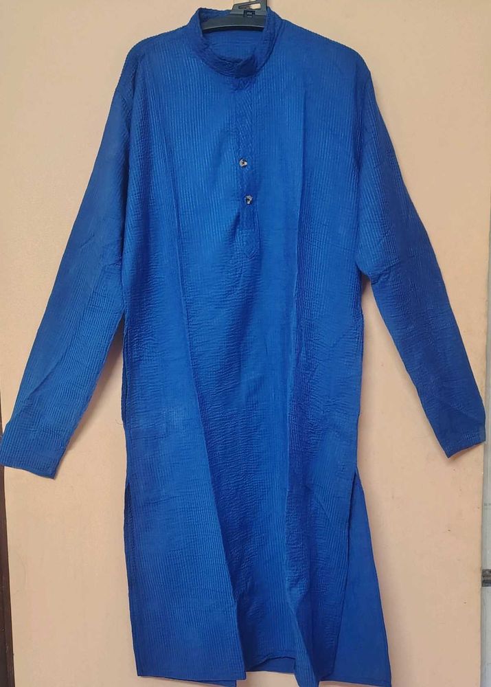 Navy Blue Cotton Blend Like New Punjabi 40Size