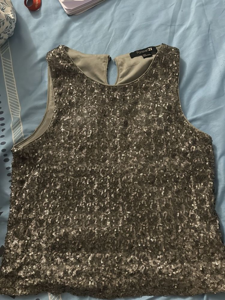 Concert ready Shimmer - Silver Sequence top