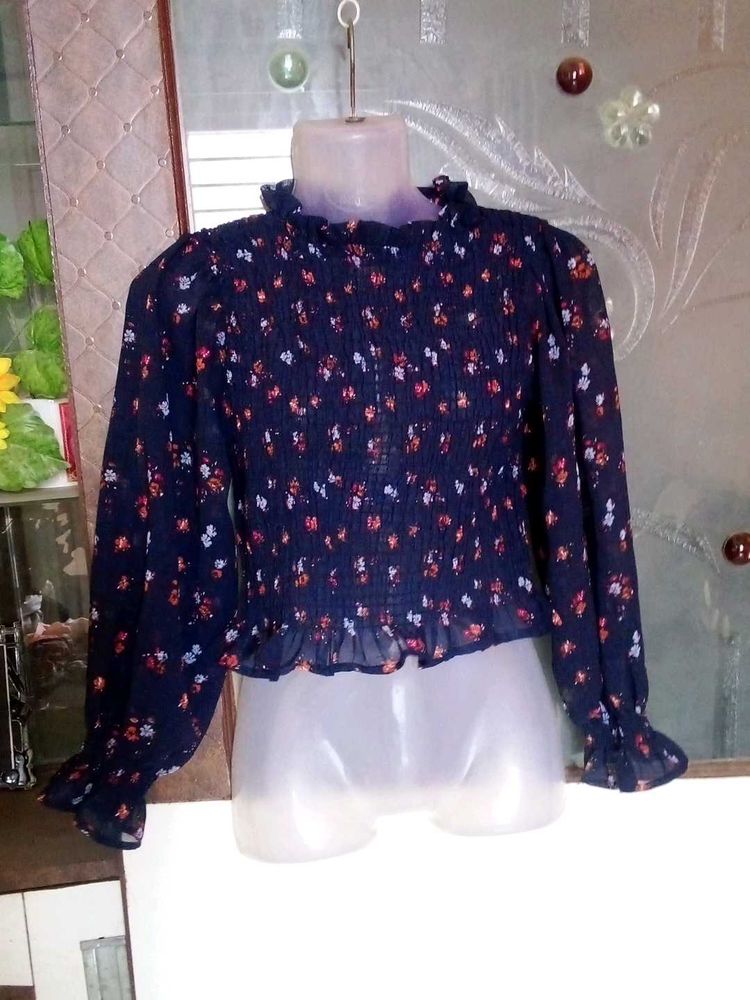 Floral Smocked Blouse