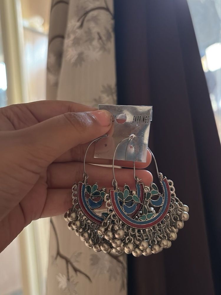 Enamel Jhumka Earrings