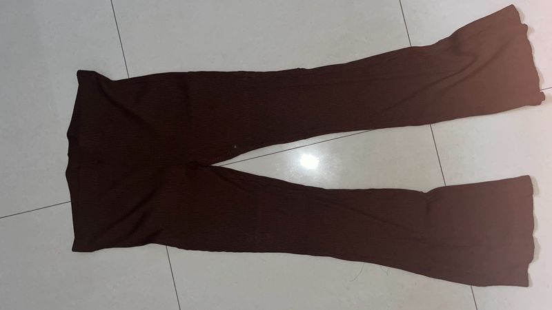 Brown Flare Leggings, never used