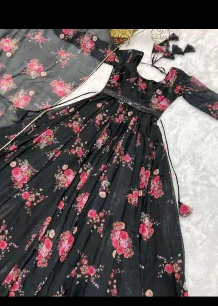 Floral Anarkali Kurta Set