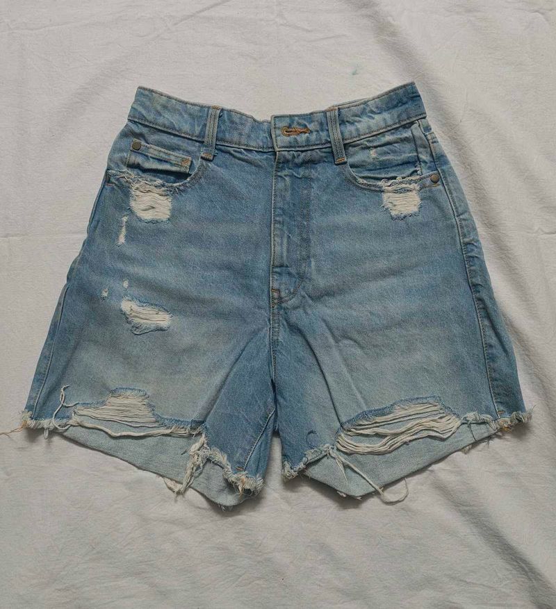 Distressed High Waist Shorts